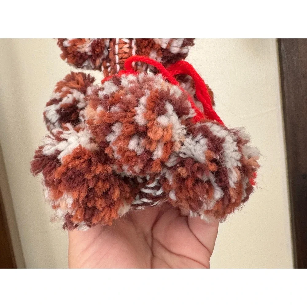 Vintage Brown and White Crocheted Poodle Soap Holder | Kitschy Knitted Dog